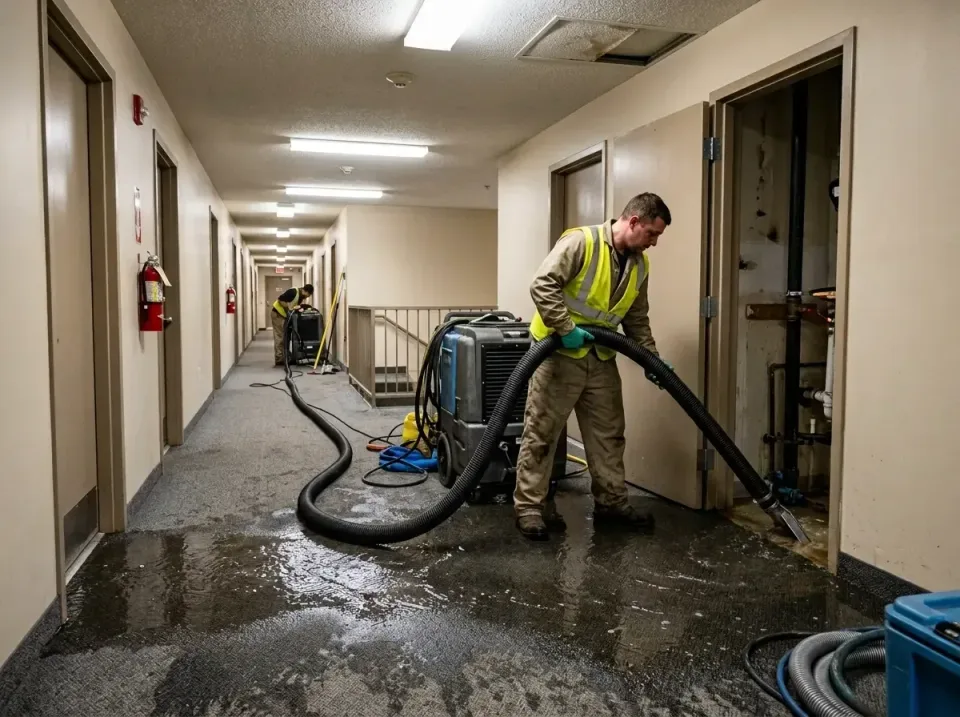 multi-unit-apartment-hallway-f-005 — frequently asked questions, Emergency Burst Pipe Water Extraction & Removal in Fort Def…